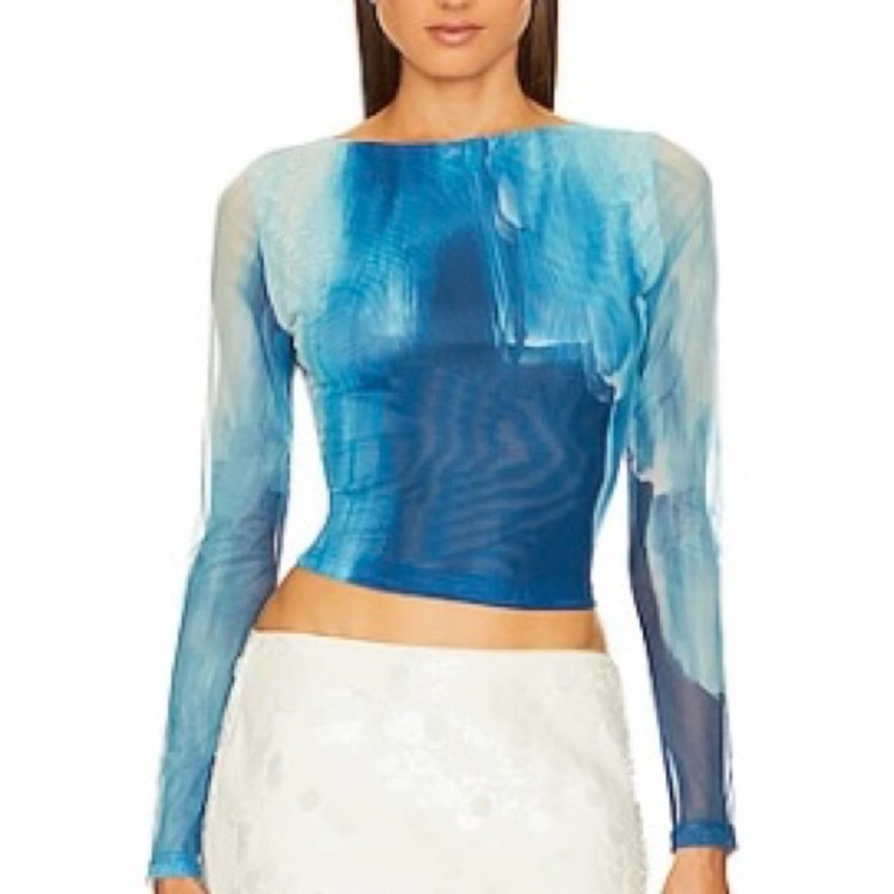 FARAI LONDON | Blue Mesh “Fluer Top”